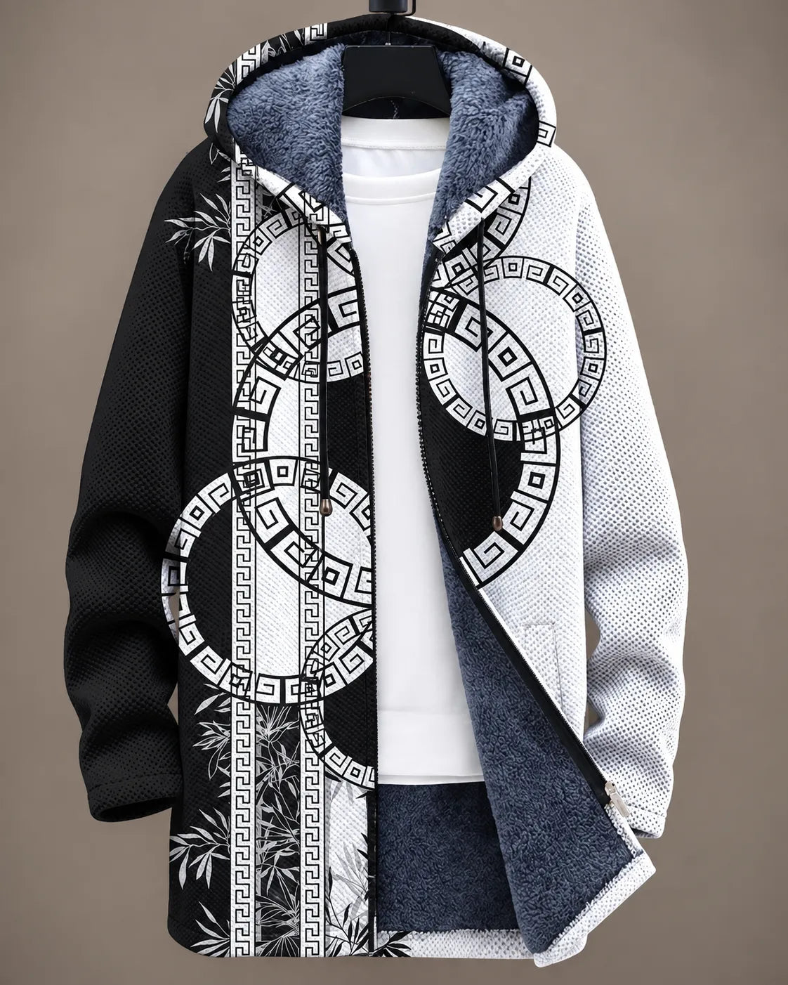 Elara Heritage Geometric Hooded Jacket