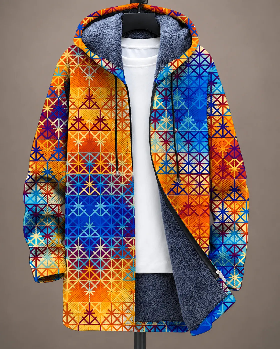 Serena Vibrant Mosaic Hooded Jacket