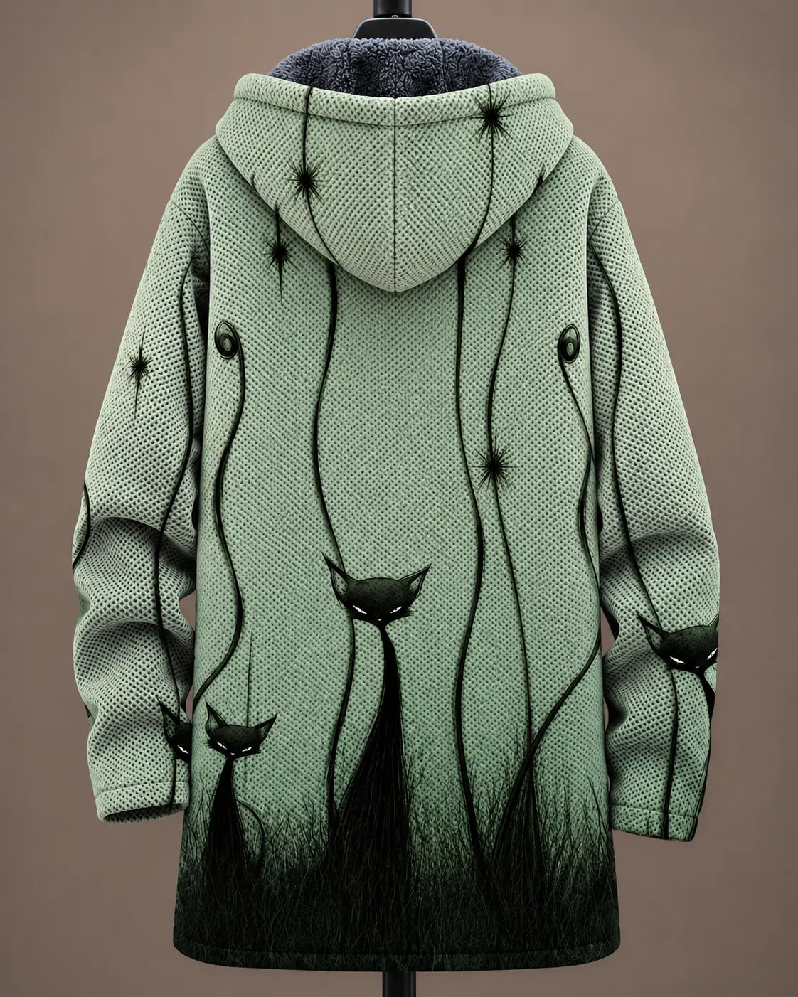 Elowen Whimsical Cat Hooded Jacket