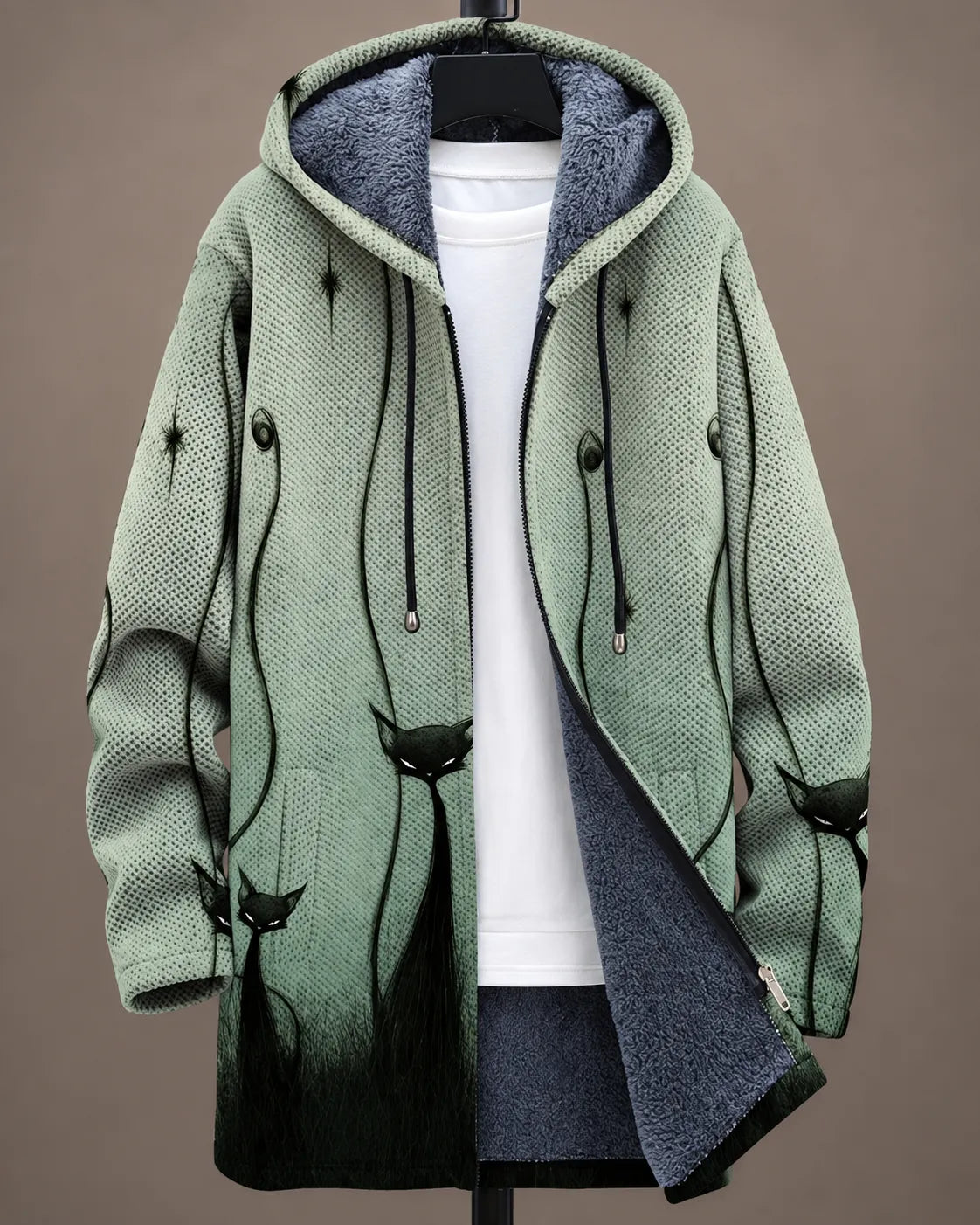 Elara Heritage Geometric Hooded Jacket