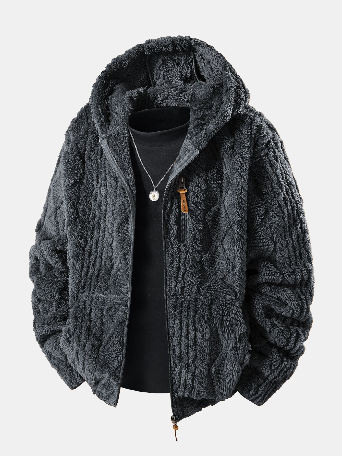 Velinor Jacquard Teddy Hoodie
