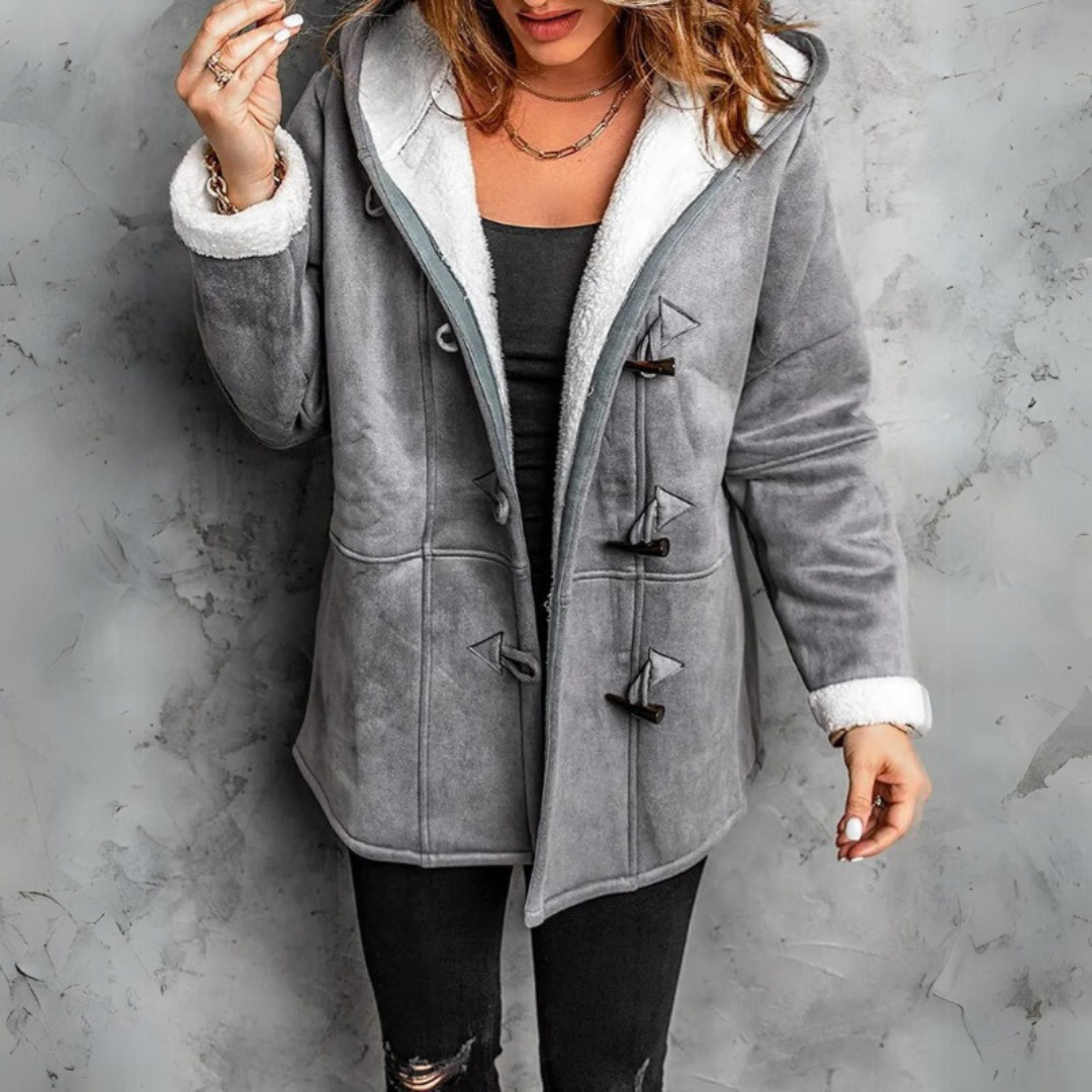 Amare™ | Stylish Women's Jacket with Hood and Wool