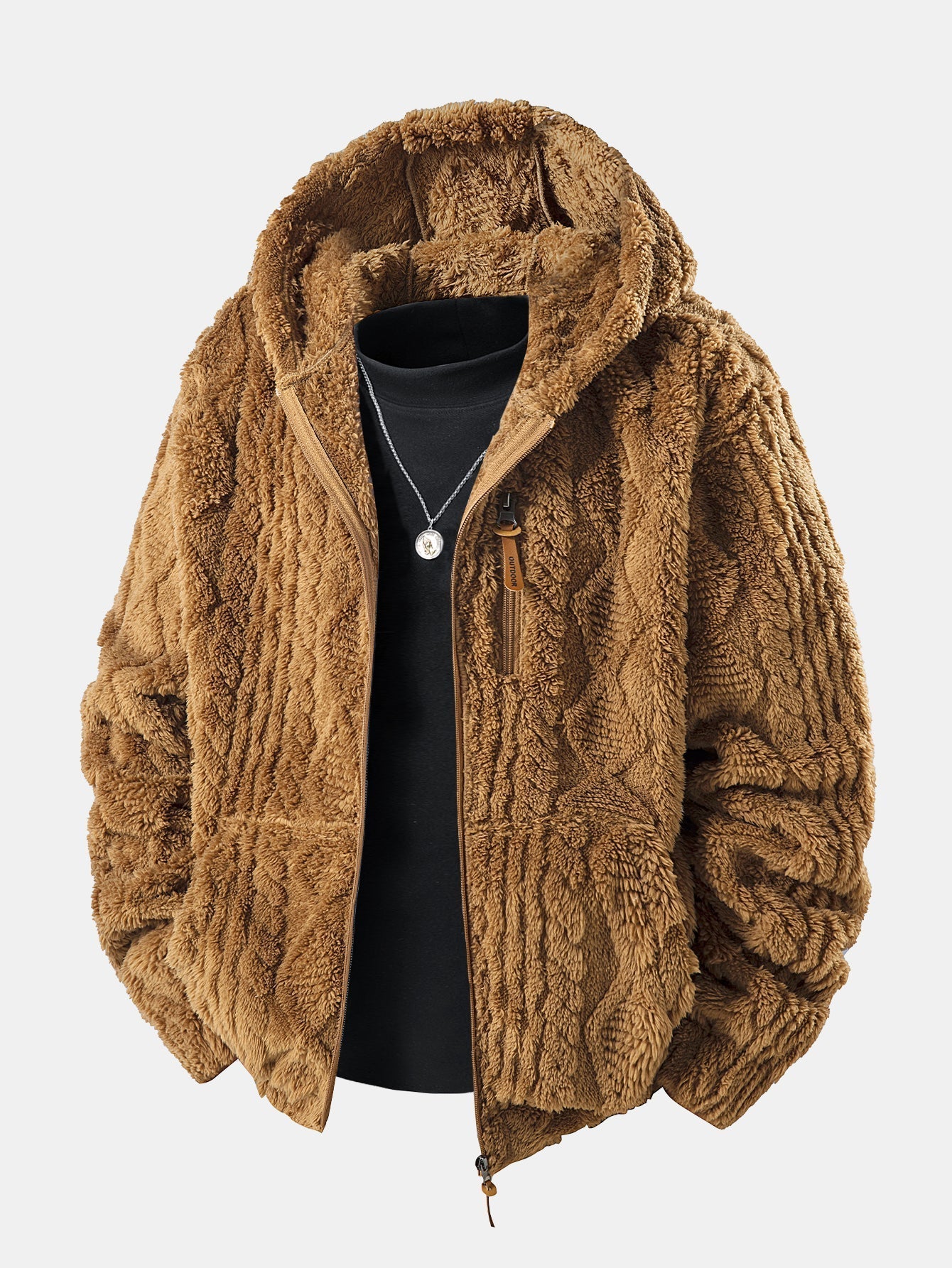 Velinor Jacquard Teddy Hoodie