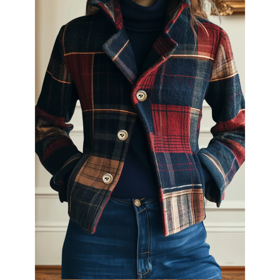 Kim | Classic Plaid Wool Jacket
