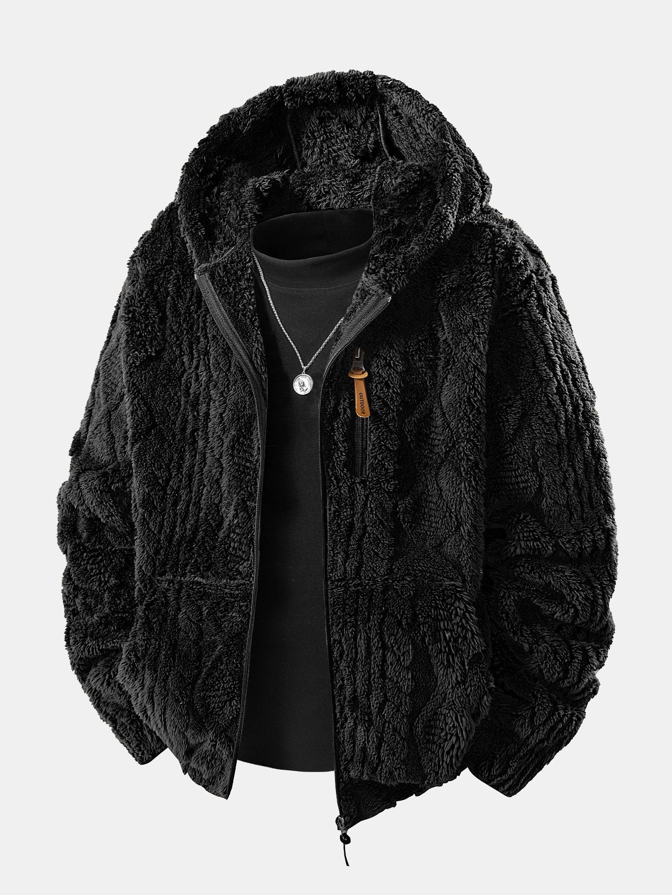 Velinor Jacquard Teddy Hoodie