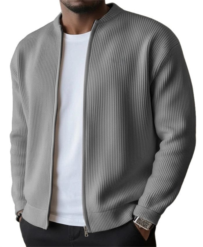 Elliot | Ribbed Zip Cardigan