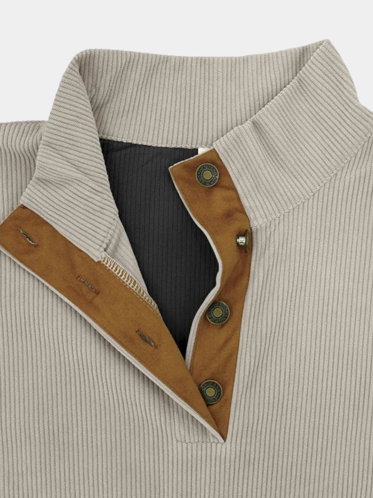 Rowen™ | High-Collar Retro Corduroy Pullover