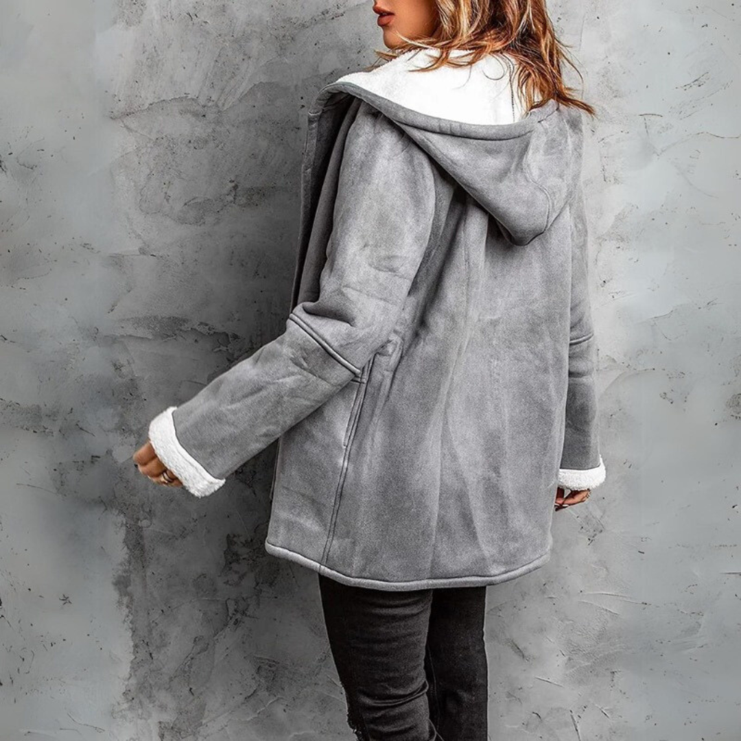 Amare™ | Stylish Women's Jacket with Hood and Wool