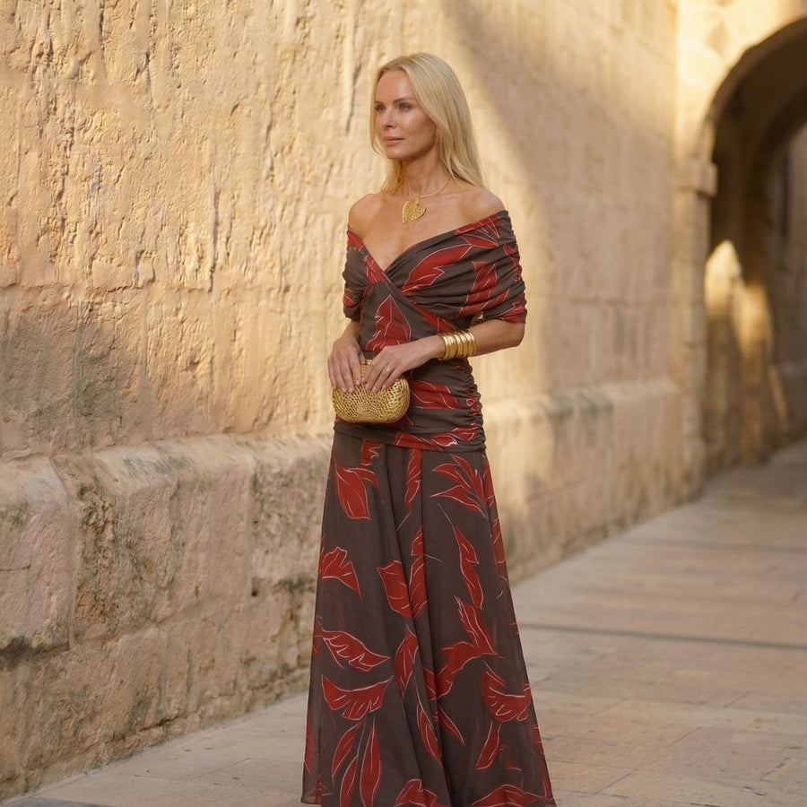 Poppy | Elegant Leaf Dress