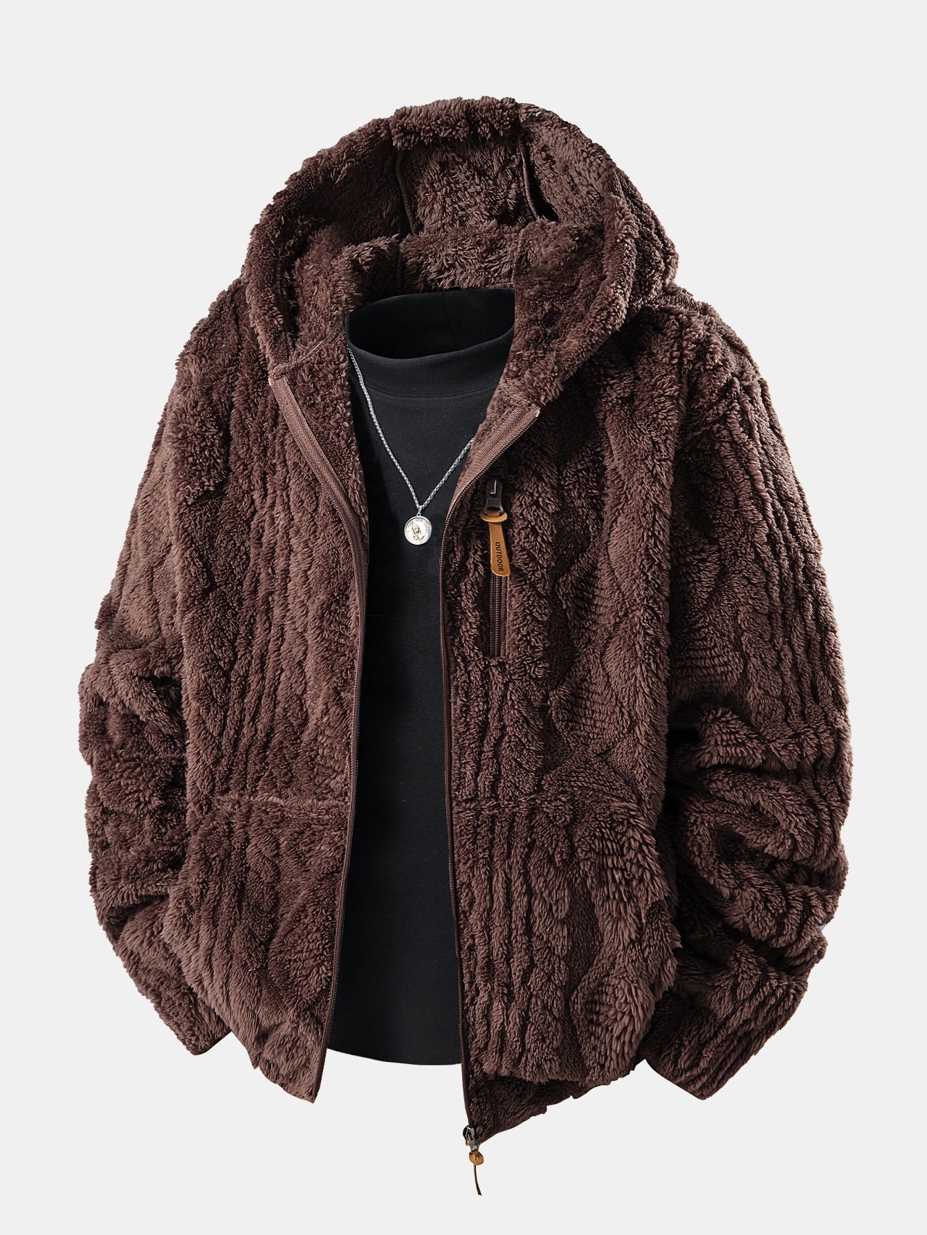 Velinor Jacquard Teddy Hoodie