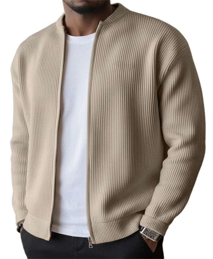 Elliot | Ribbed Zip Cardigan