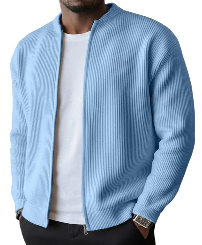 Elliot | Ribbed Zip Cardigan