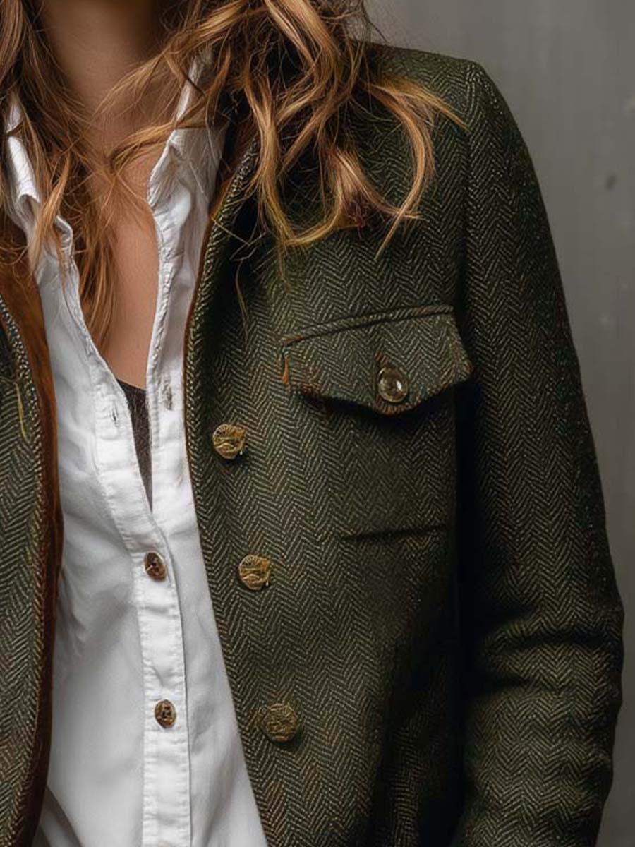 Rachel | Heritage Herringbone Jacket