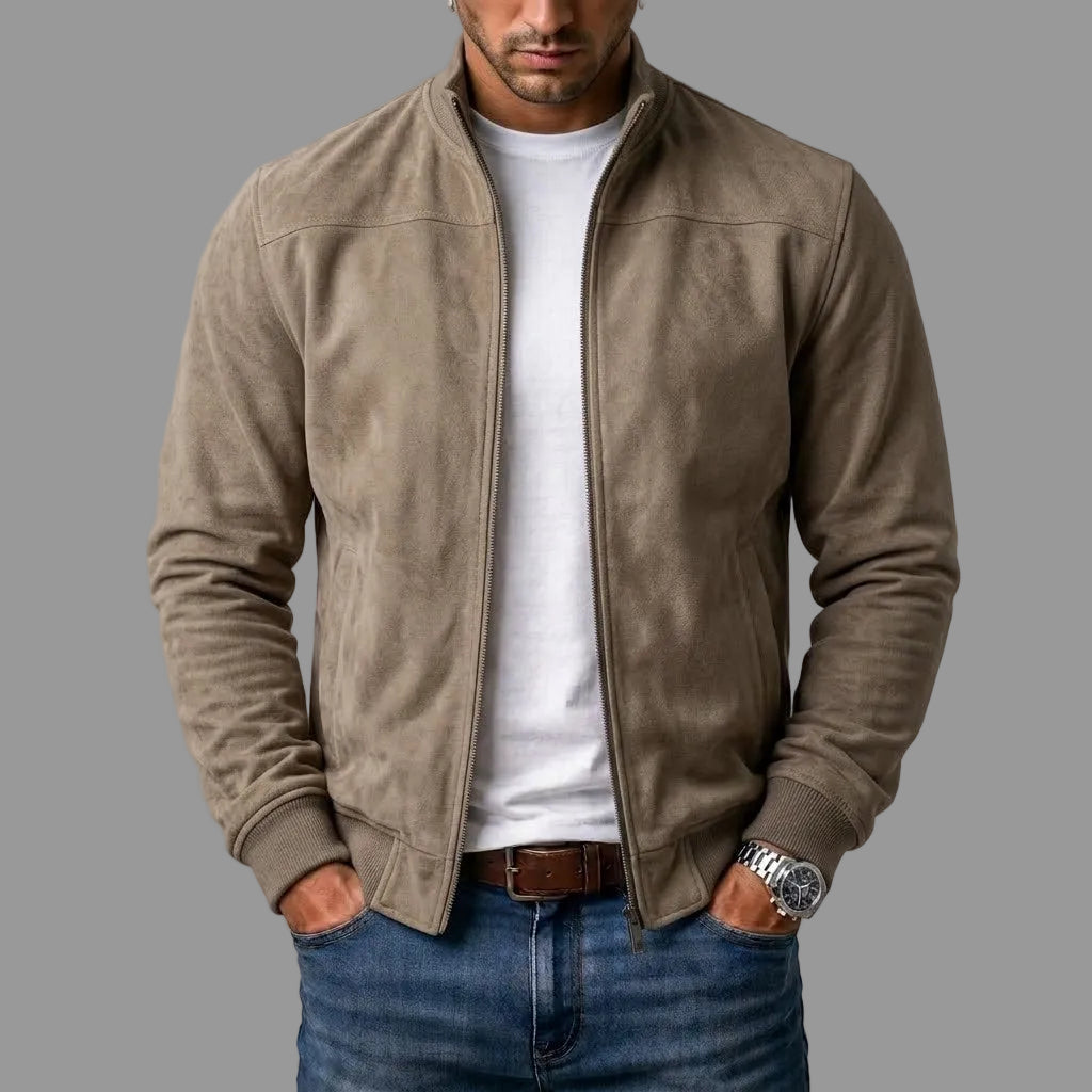 Riviera — Suede Bomber Jacket