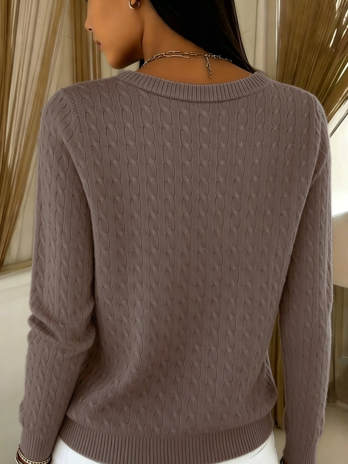 Anelise™ | Cable Knit Button Cardigan