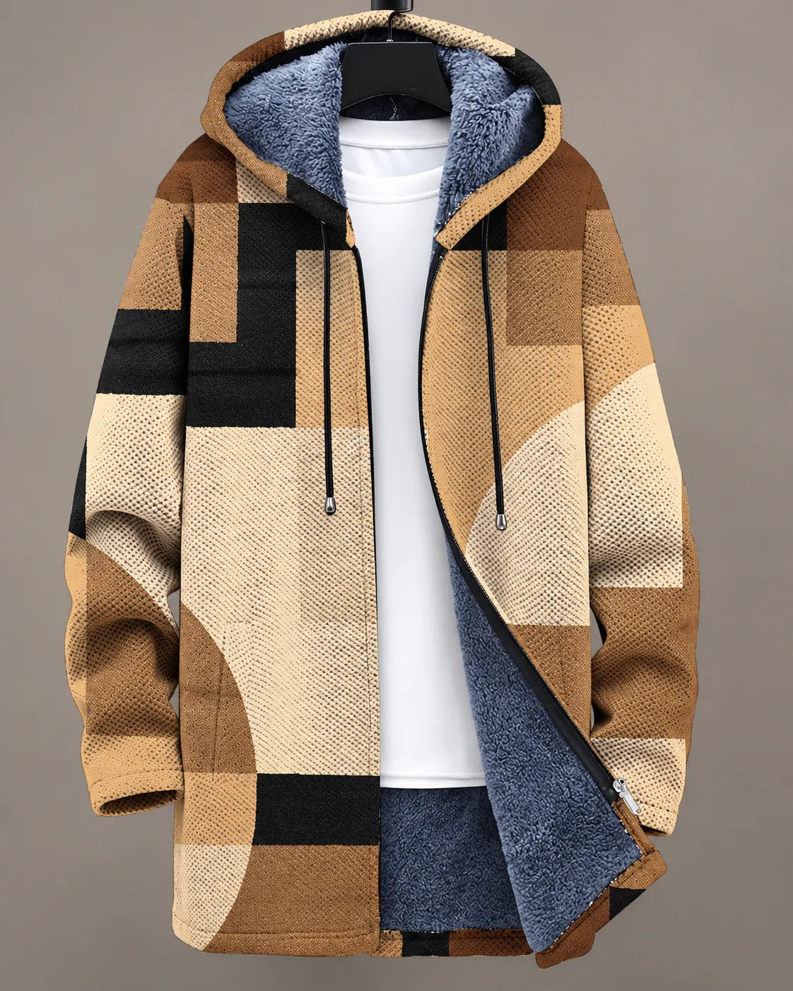 Celeste Monochrome Speckled Hooded Jacket