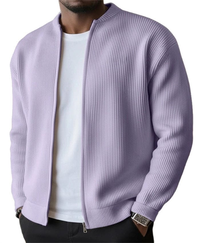 Elliot | Ribbed Zip Cardigan