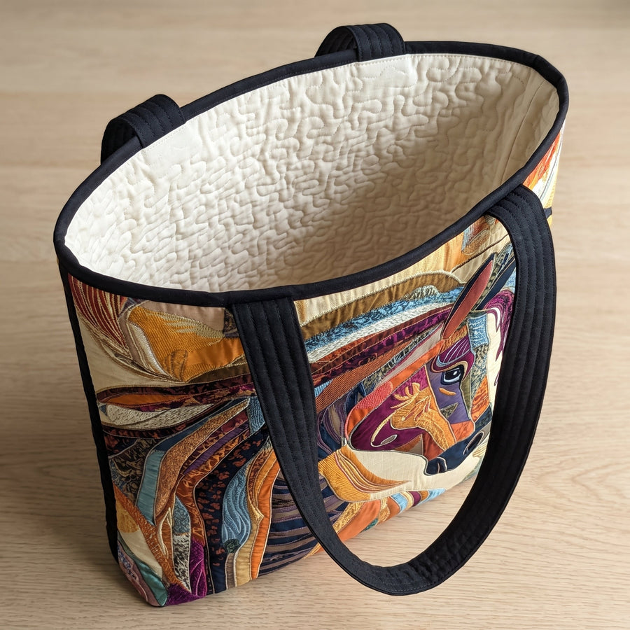 Artisanal Bag - Multicolored Mosaic Horse