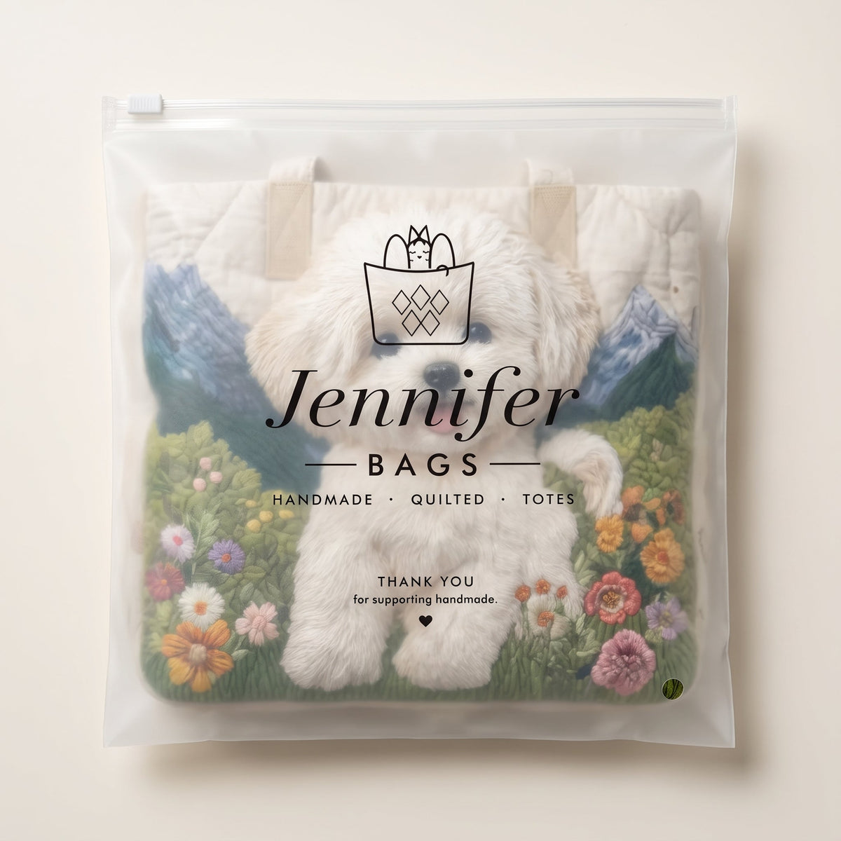Artisan Quilted Bag - Enchanted Dog
