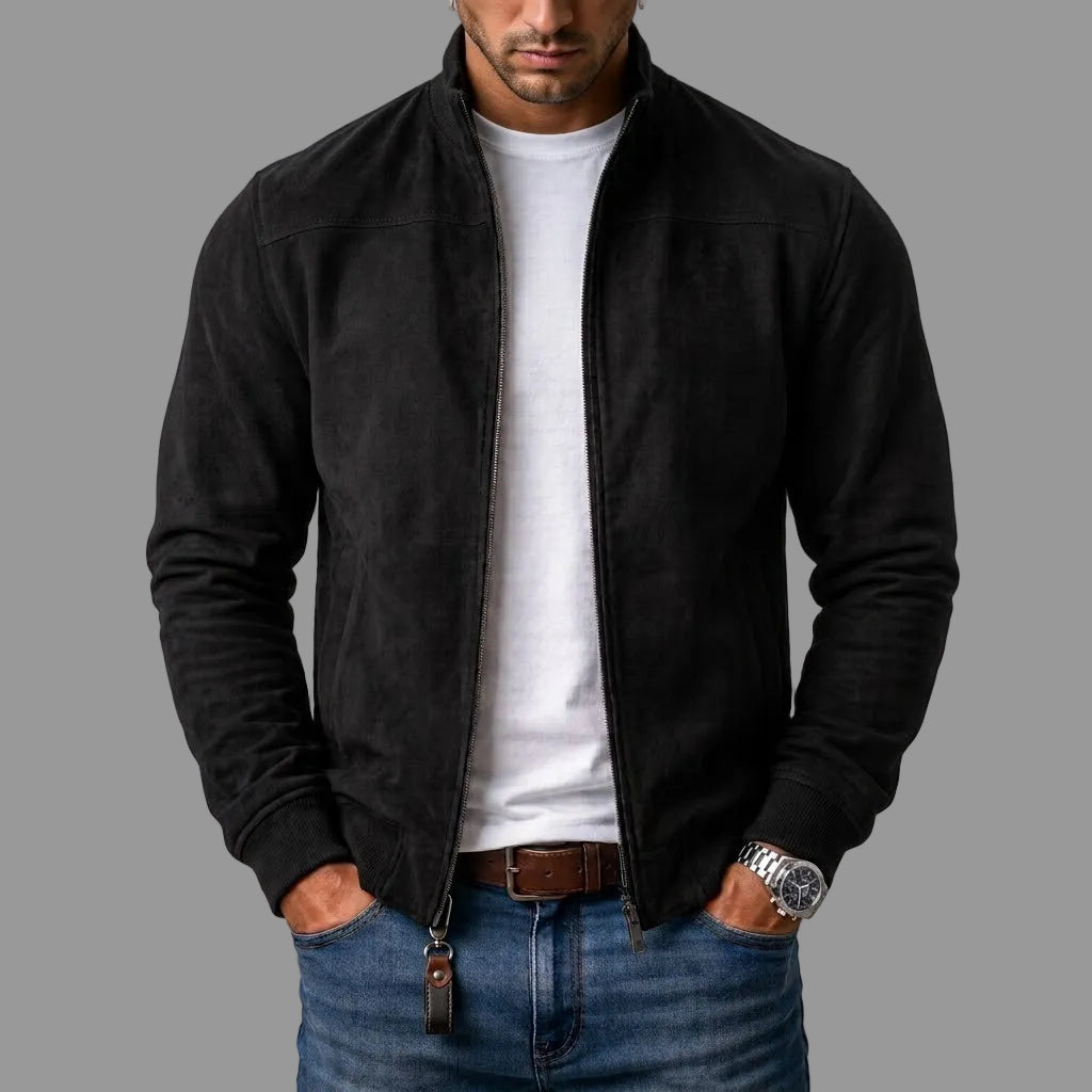 Riviera — Suede Bomber Jacket
