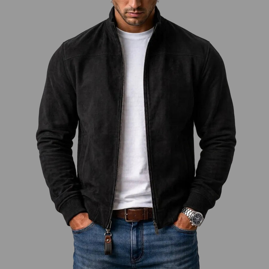 Riviera — Suede Bomber Jacket