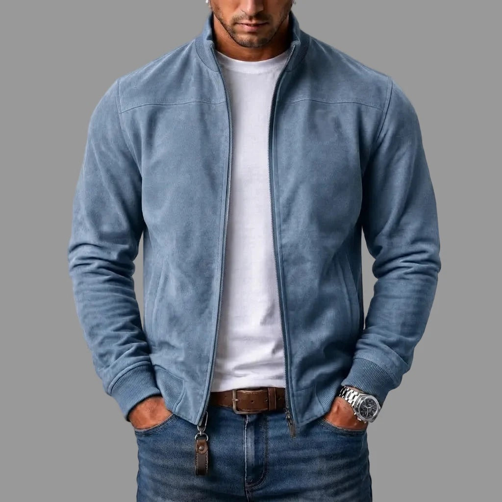 Riviera — Suede Bomber Jacket