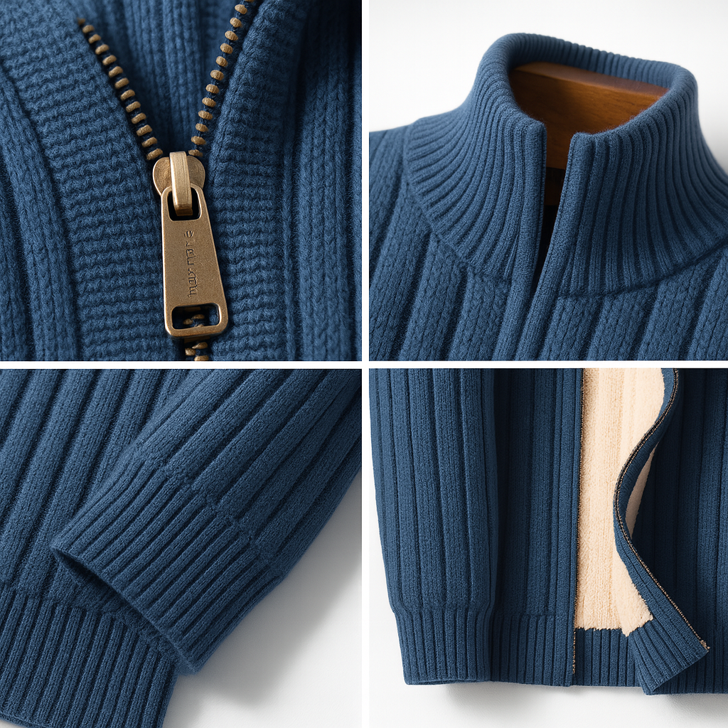 Montclair | Ribbed Zip Cardigan