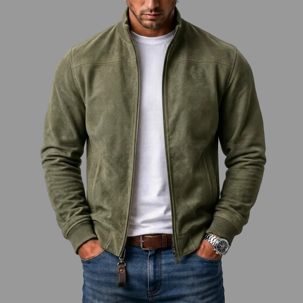 Riviera — Suede Bomber Jacket
