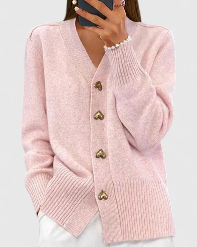 Chasie | Elegant Button Cardigan