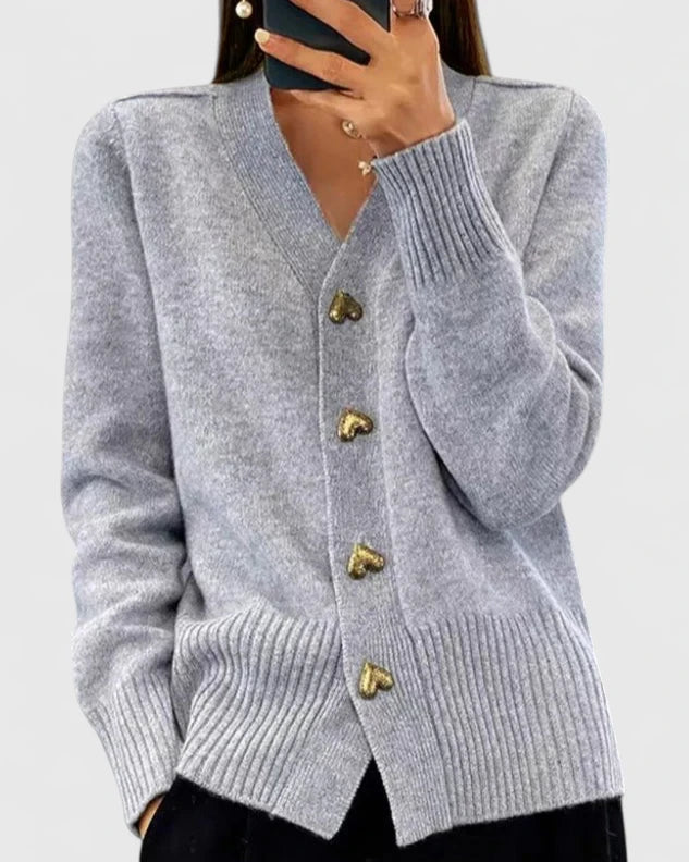 Chasie | Elegant Button Cardigan