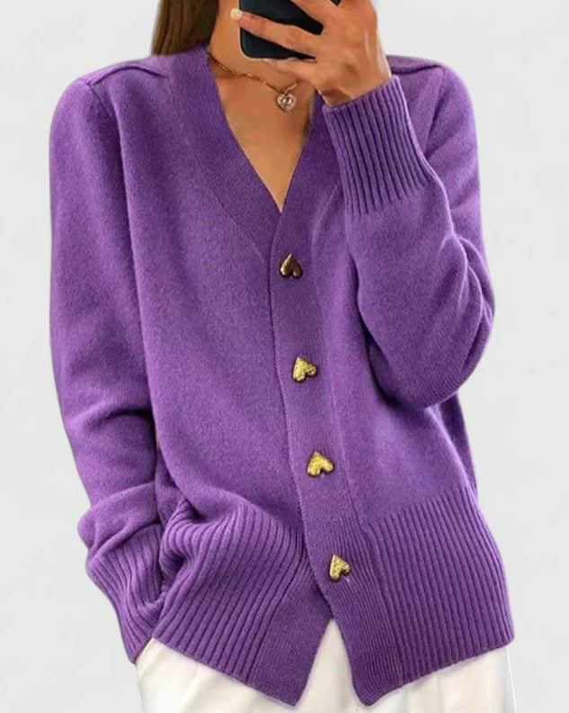 Chasie | Elegant Button Cardigan