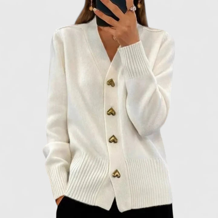 Chasie | Elegant Button Cardigan