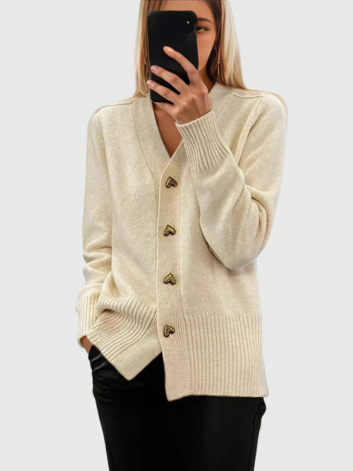 Chasie | Elegant Button Cardigan
