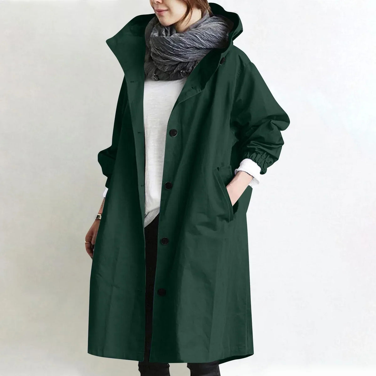 Arabella - Hooded Longline Trench Coat