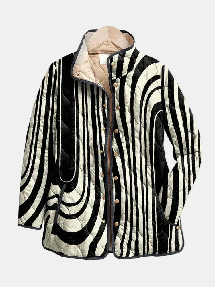 Soraya™ | Women's Abstract Geometric Quilted Jacket
