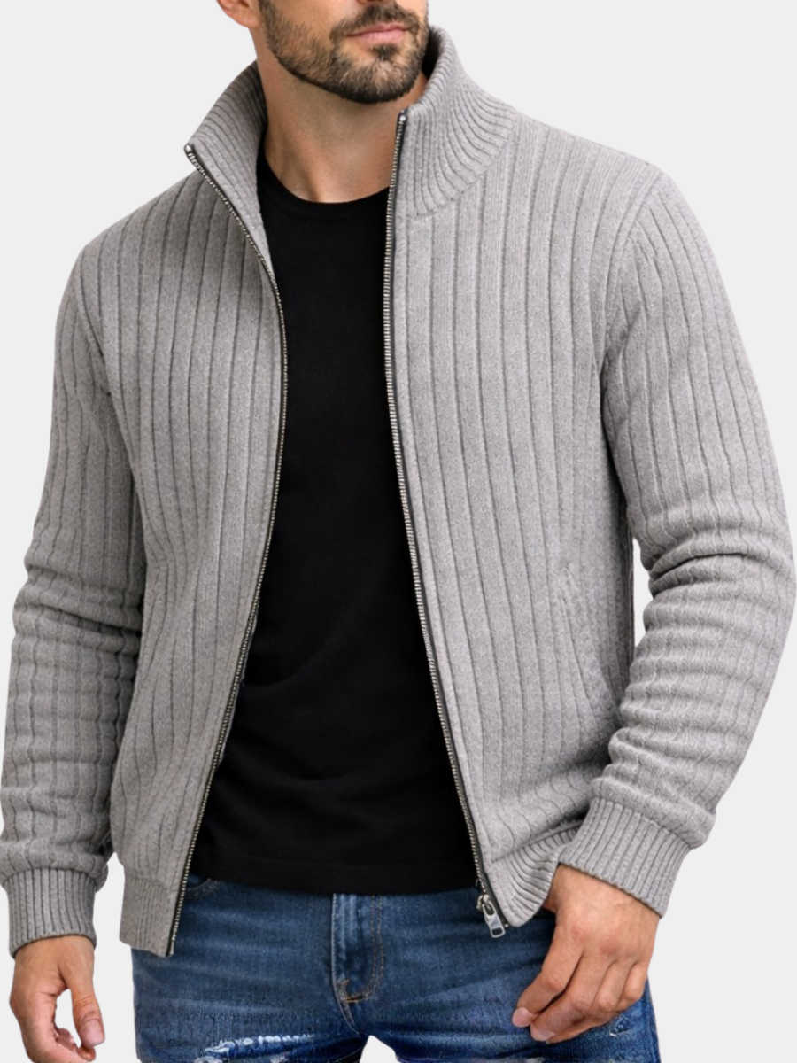 Montclair | Ribbed Zip Cardigan
