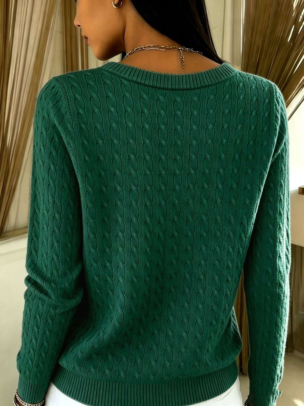 Anelise™ | Cable Knit Button Cardigan