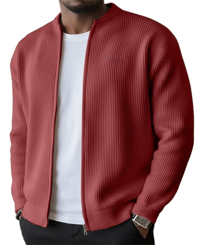 Elliot | Ribbed Zip Cardigan