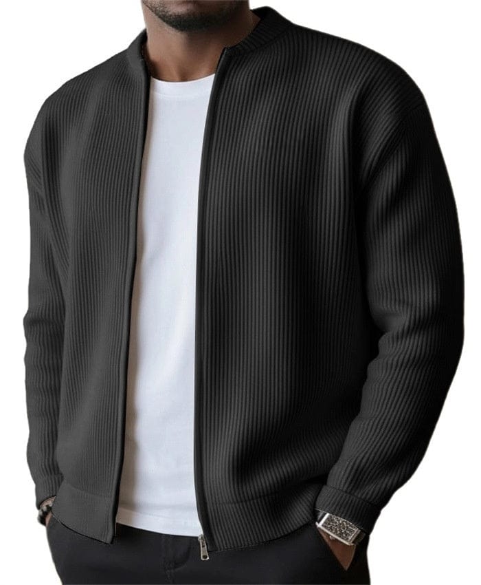 Elliot | Ribbed Zip Cardigan
