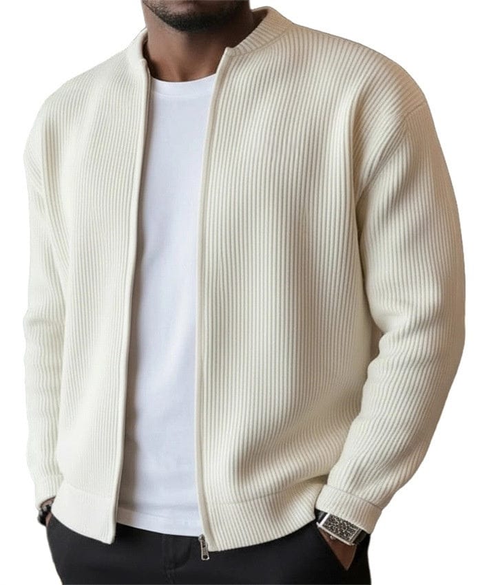 Elliot | Ribbed Zip Cardigan