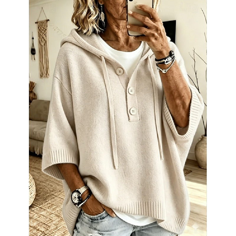 Chloé - Chic Oversized Buttoned Hoodie