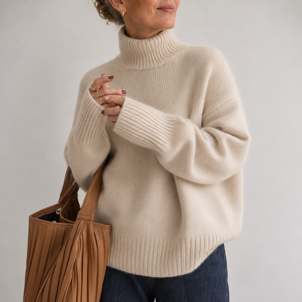 Cynthia™ | Soft Relaxed Turtleneck Sweater