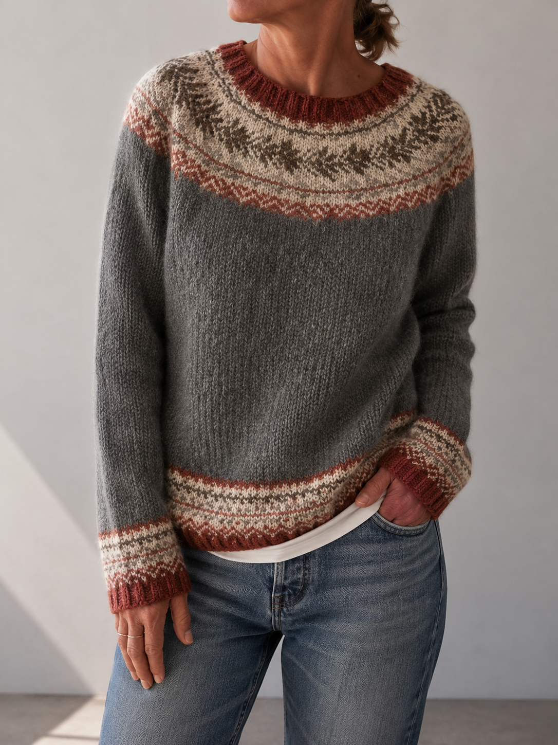 Darlene™ | Classic Fair Isle Knit Sweater