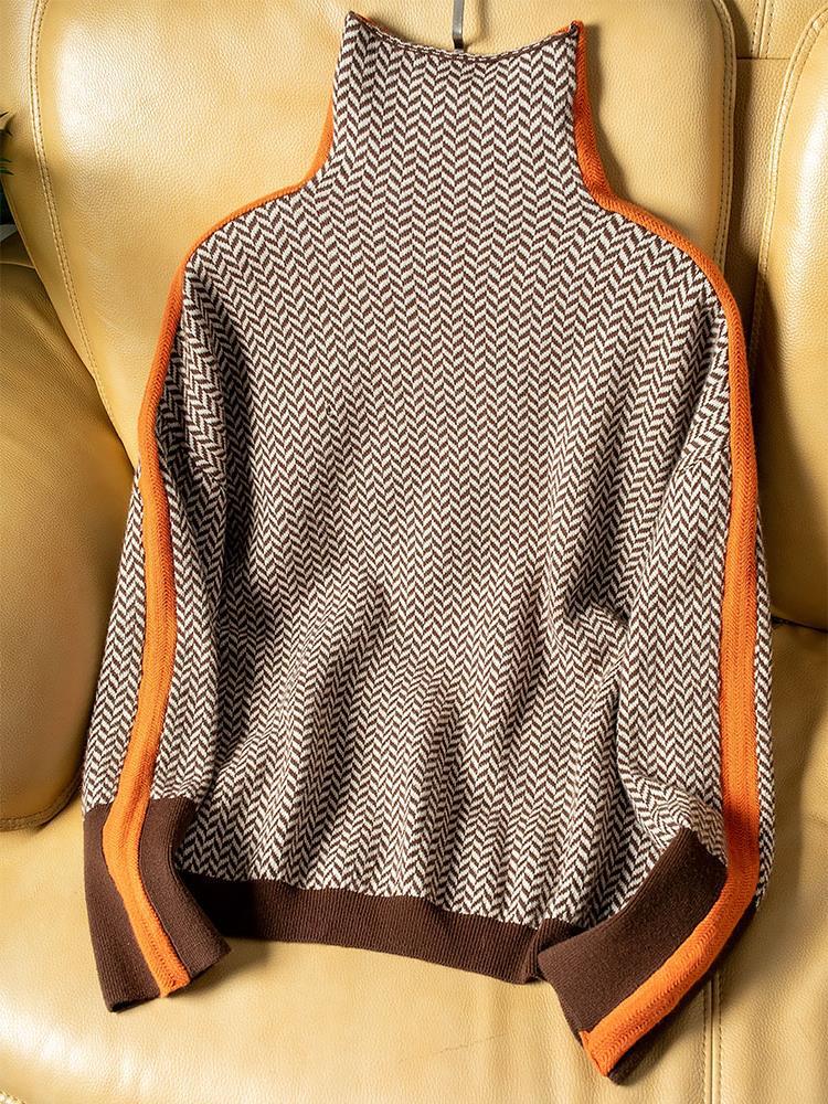 NORELLA | Malou – Turtleneck with Contrast Stripes