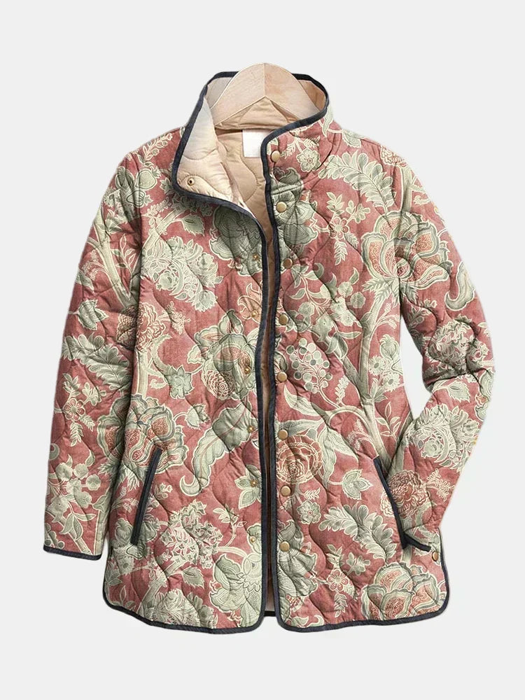 Naya™ | Women's Vintage Floral Quilted Jacket