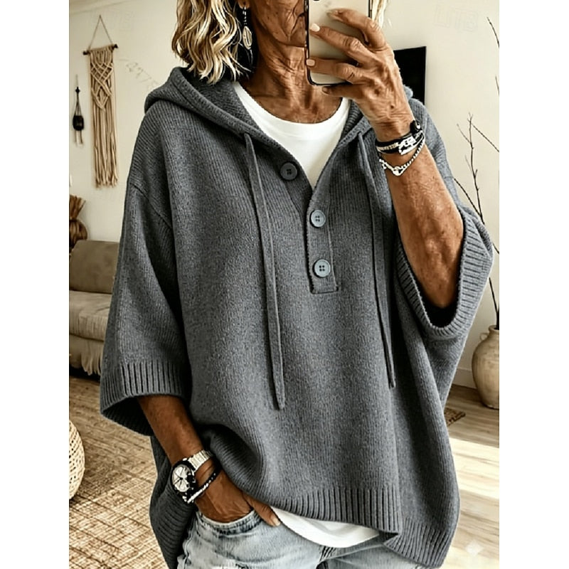 Chloé - Chic Oversized Buttoned Hoodie