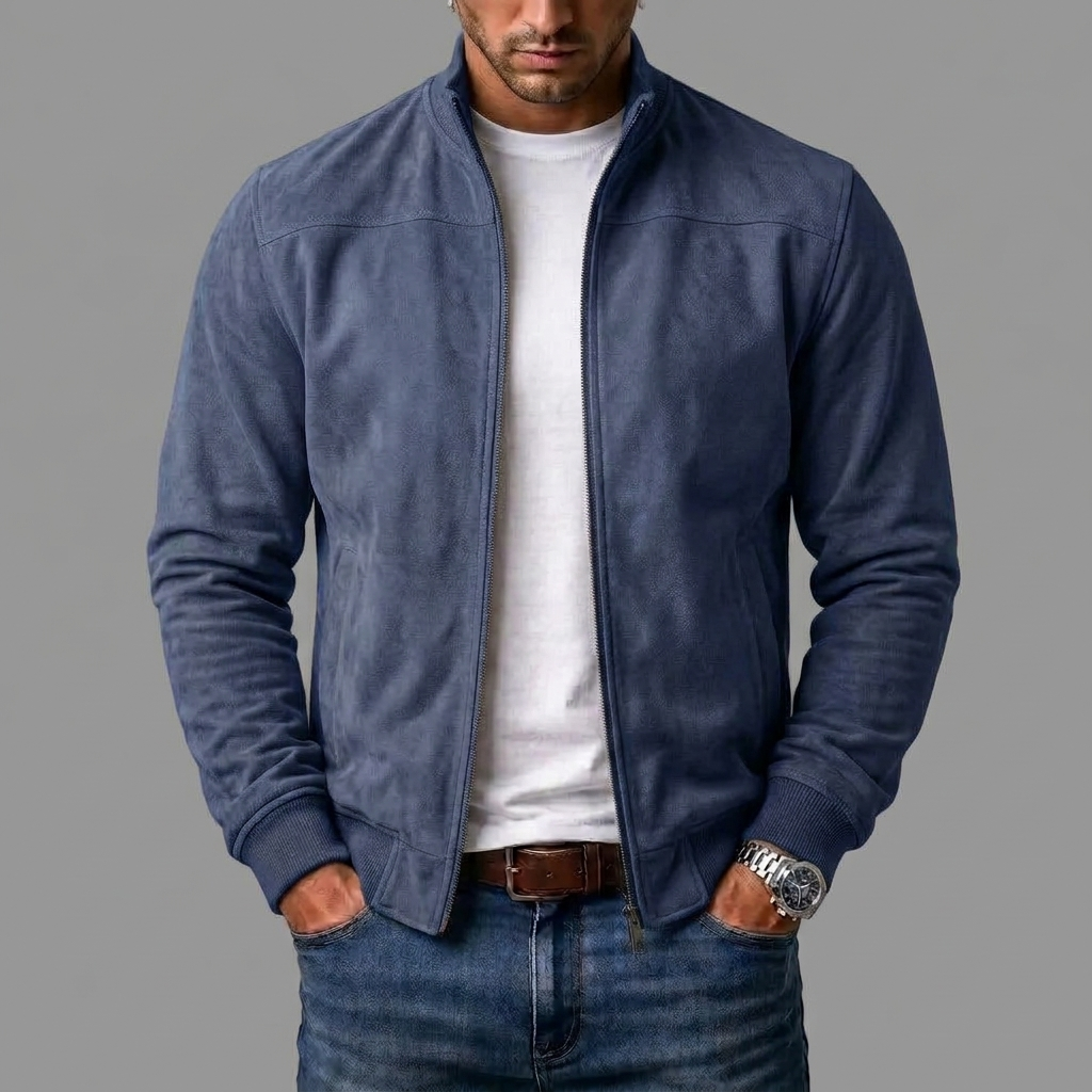 Riviera — Suede Bomber Jacket