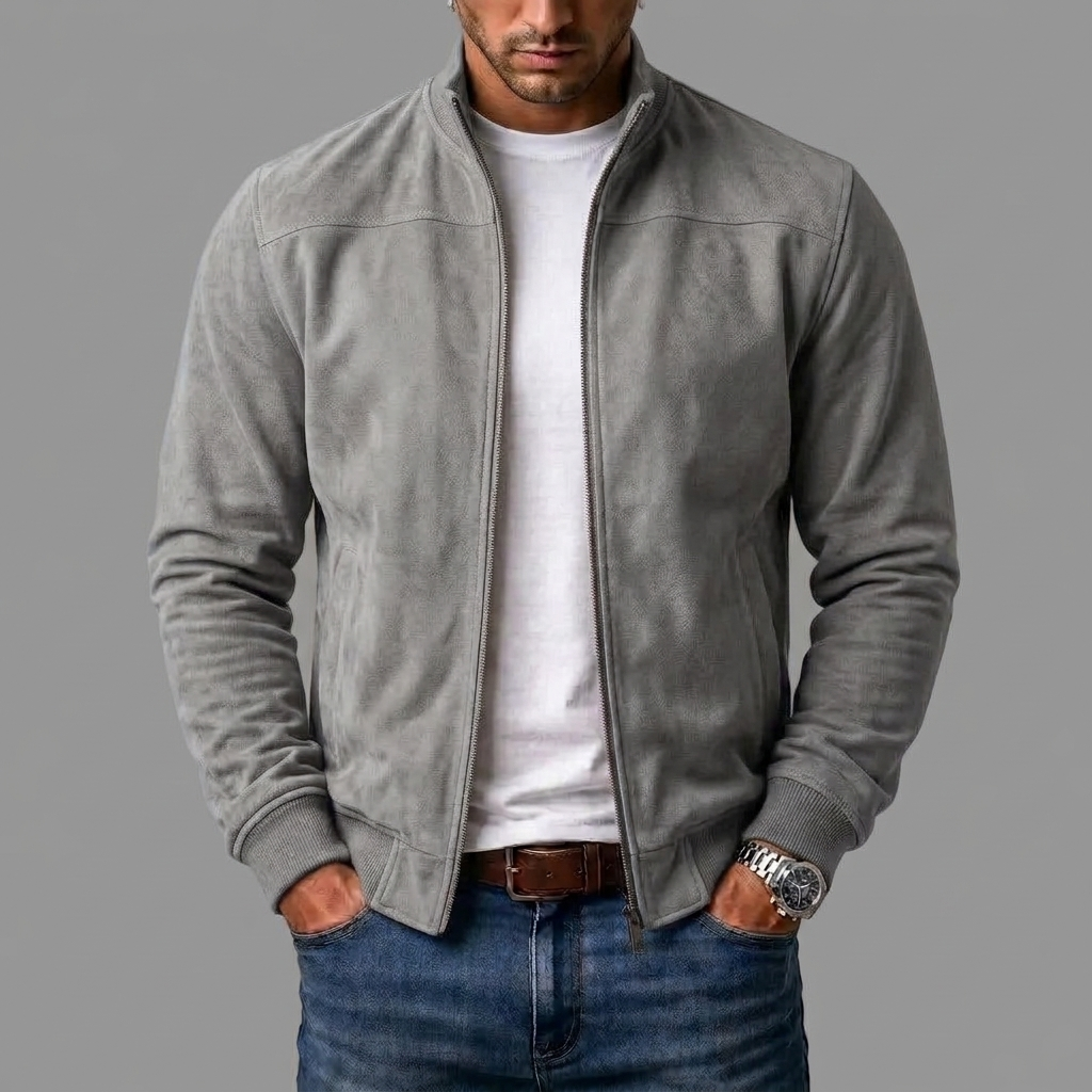 Riviera — Suede Bomber Jacket