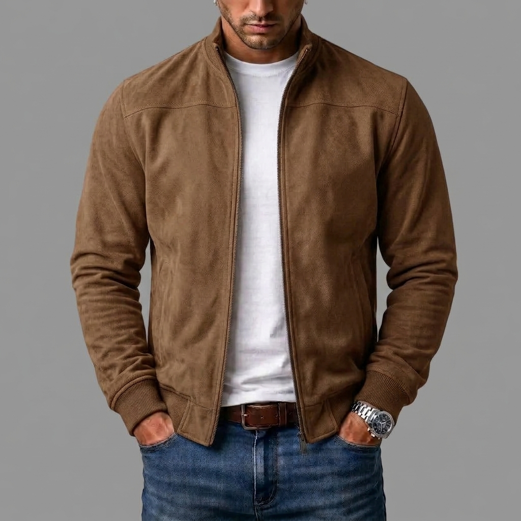 Riviera — Suede Bomber Jacket