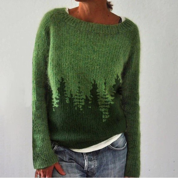 Judy | Forest Retro Sweater